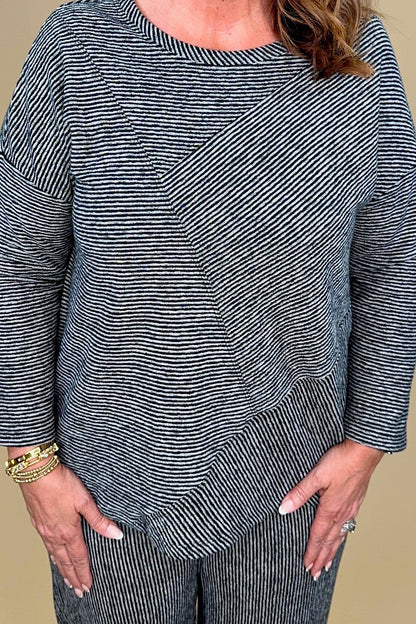 Pasadena Knit Stripe Pacific Seamed Top MISSY TOP SPECIAL HABITAT 