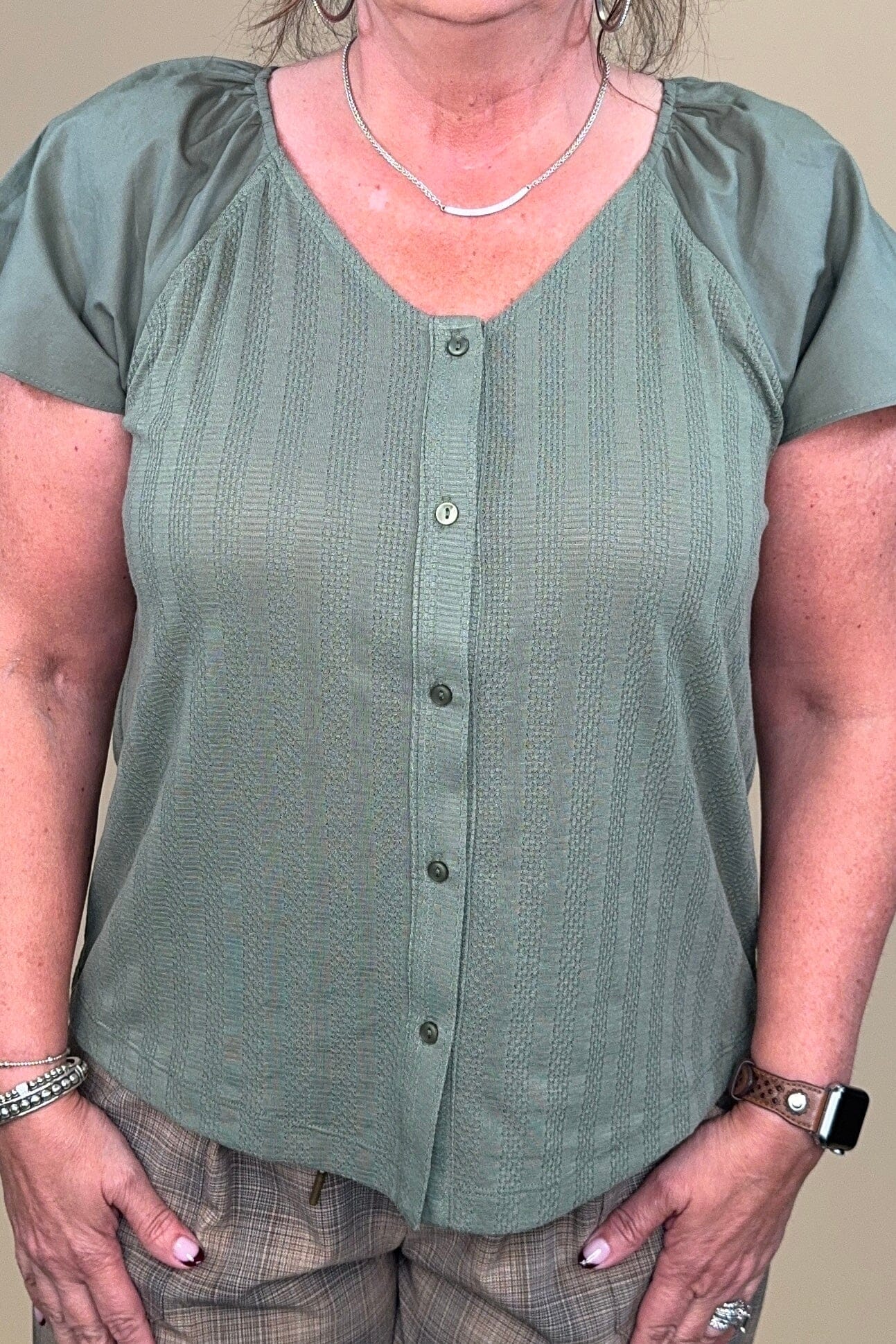 Bell Sleeve Button Down Top MISSY TOP SPECIAL ZAC &amp; RACHEL 