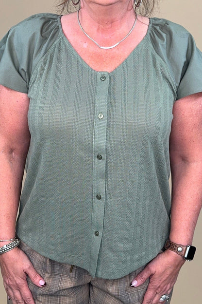 Bell Sleeve Button Down Top MISSY TOP SPECIAL ZAC &amp; RACHEL 
