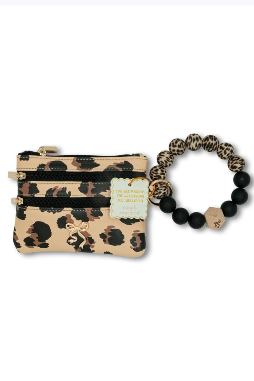 Beaded Wrist Wallet GIFT/OTHER SIMPLY SOUTHERN ANIMALPRINT 