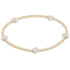 Enewton Signature Cross Gold Pattern 2mm Bead Bracelet- Off White JEWELRY ENEWTON 