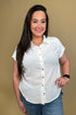 Short Sleeve Textured Button Down w/Collar MISSY TOP SPECIAL ZAC & RACHEL 