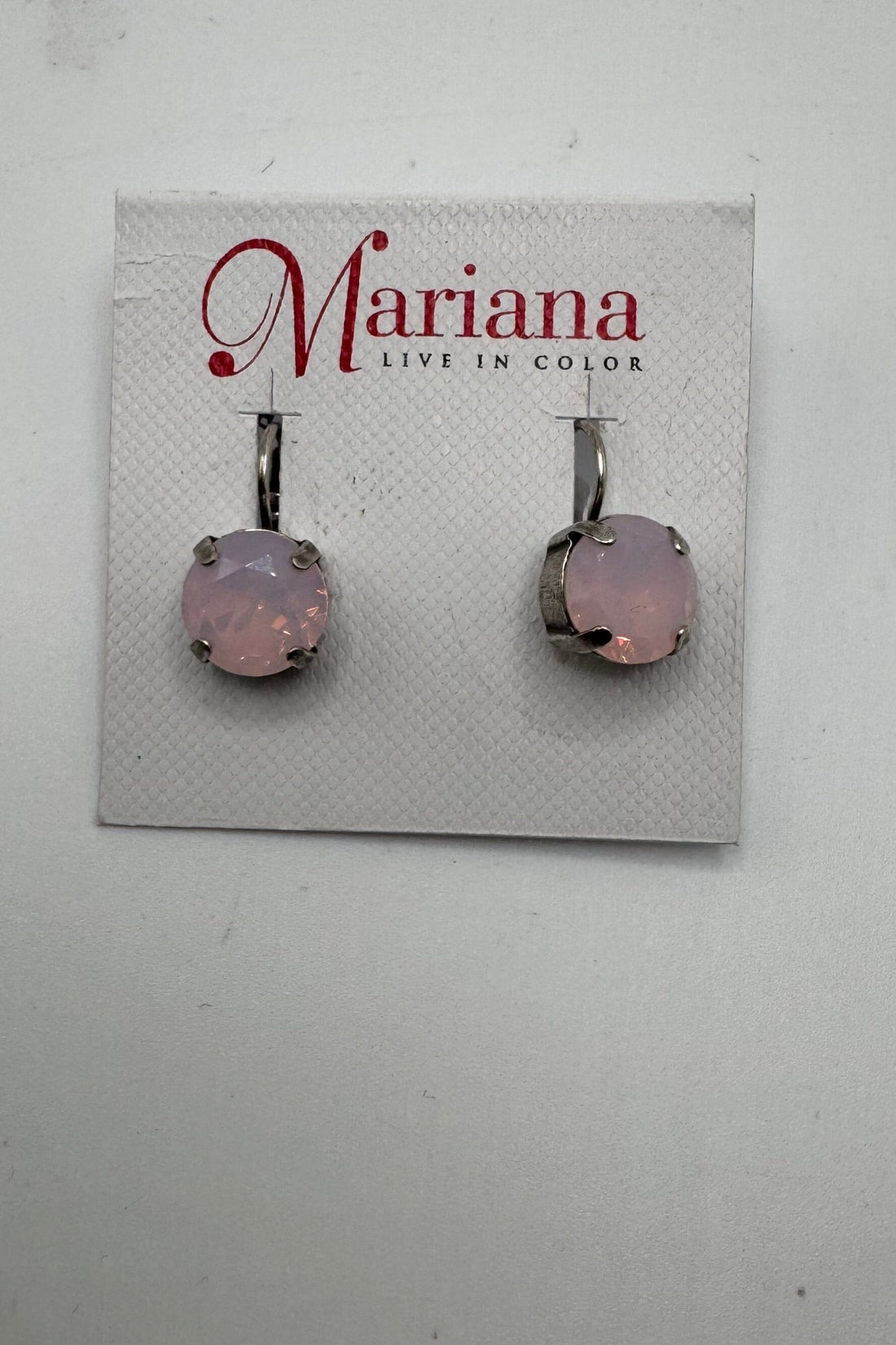 Large Double Stone Leverback Earrings in "Pink Opal" BETTERBRANDJEWELRY Mariana
