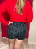 Flannel Pleat Front Shorts BOTTOMS SOUTHERN GRACE 