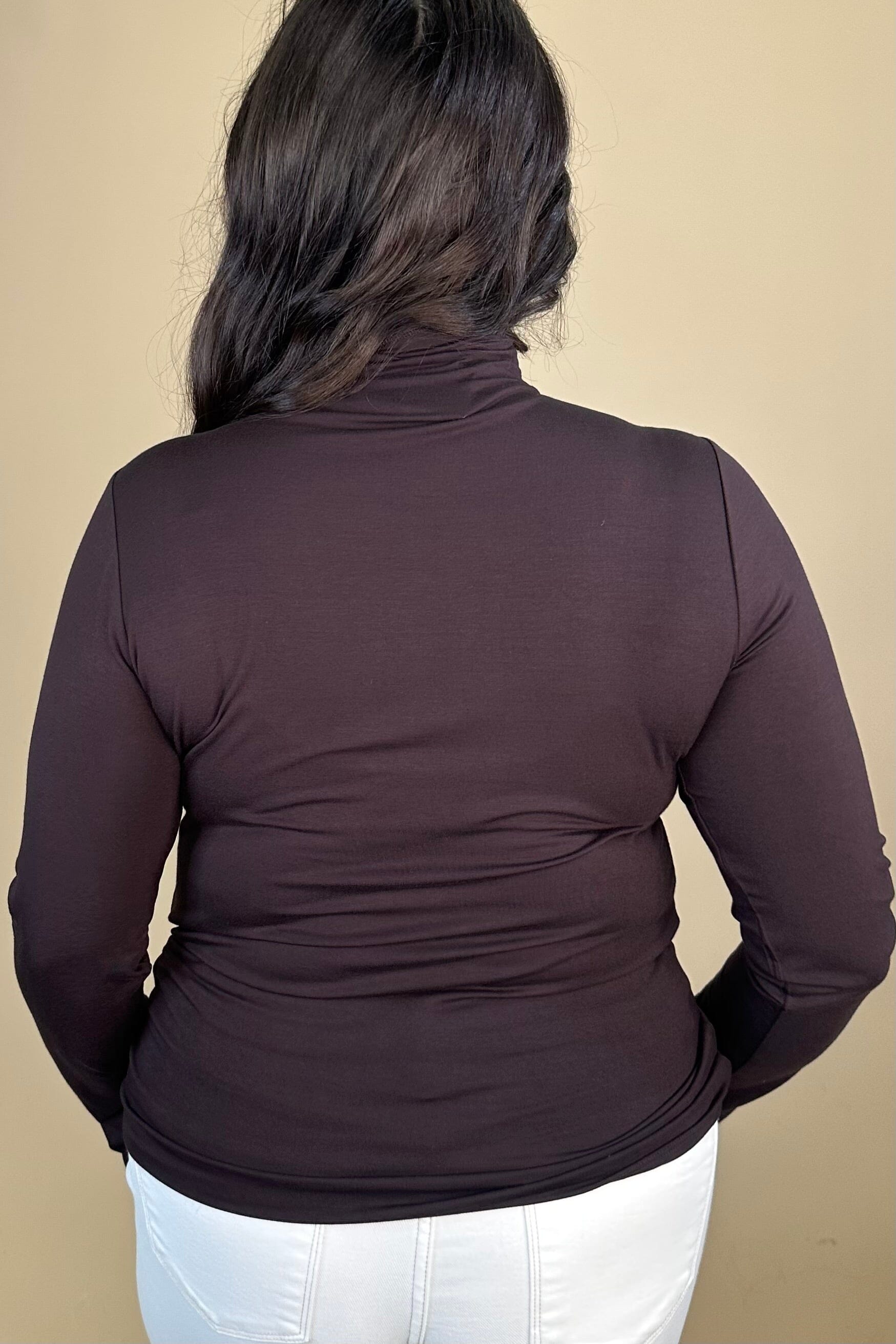 Long Sleeve Mock Neck Knit Top MISSY BASIC KNIT LIVERPOOL 