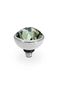 Bottone 10mm Silver-Black Diamond JEWELRY QUDO 