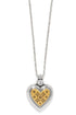 Mosaic Heart Two Tone Petite Necklace BJEWELRY Brighton Collectables 