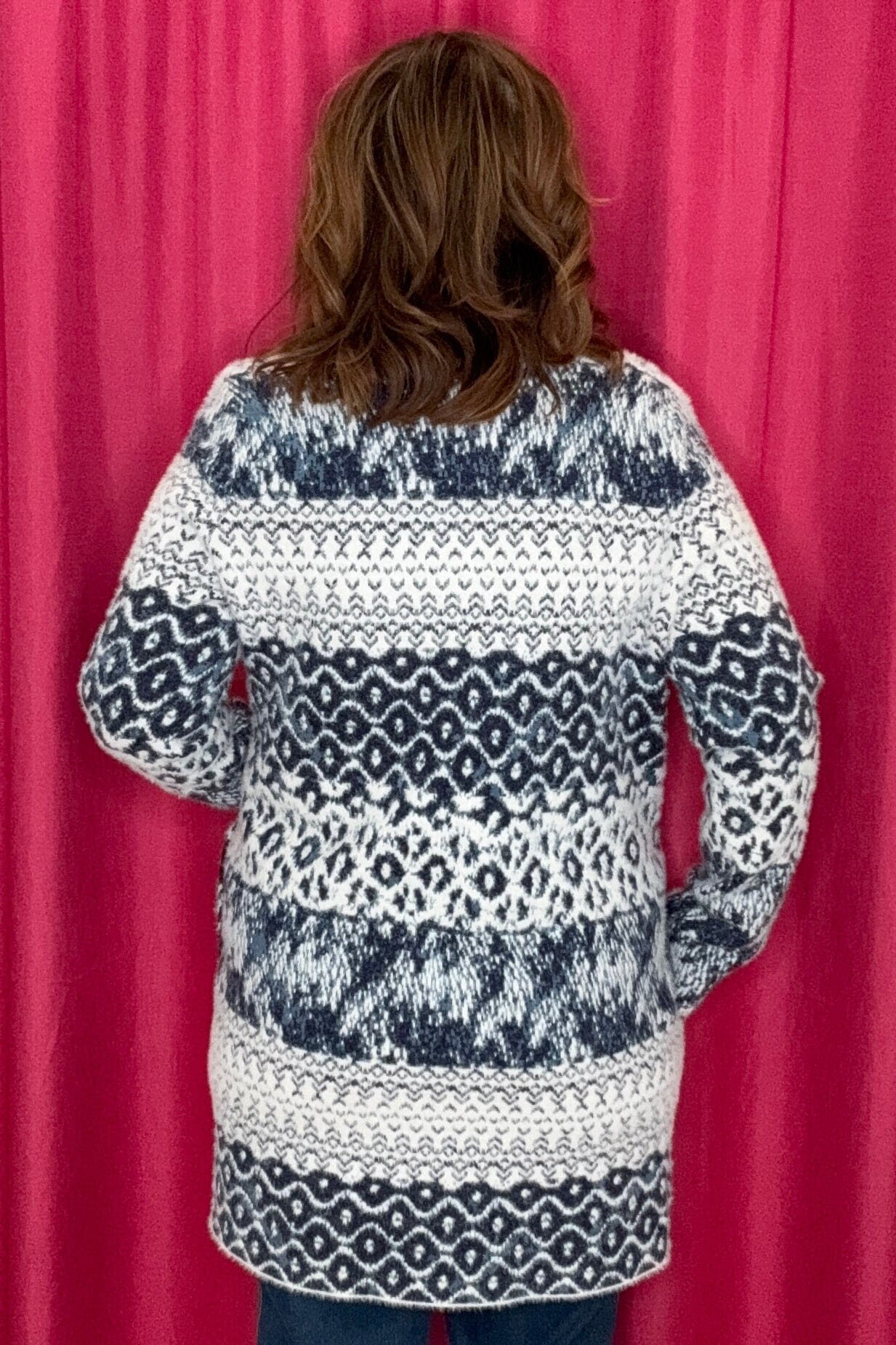 Long Sleeve Open Front Sweater Coat JACKET LIVERPOOL 