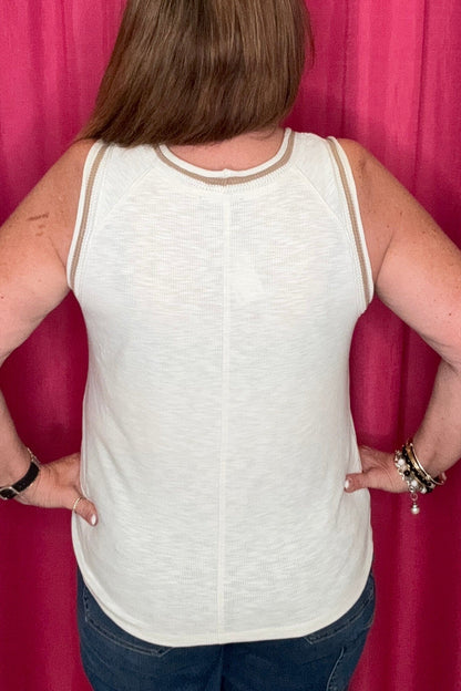 Sleeveless Scoop Neck Knit Tank MISSY TOP SPECIAL DEMOCRACY 