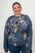 Flying Ducks Bleached Sweatshirt MISSY BASIC KNIT:~~Unassigned~~ ENVEE MEE 