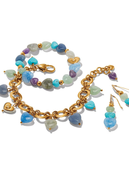 One Heart Multi Heart Bead Stretch Bracelet BJEWELRY:~~Unassigned~~ Brighton Collectables 