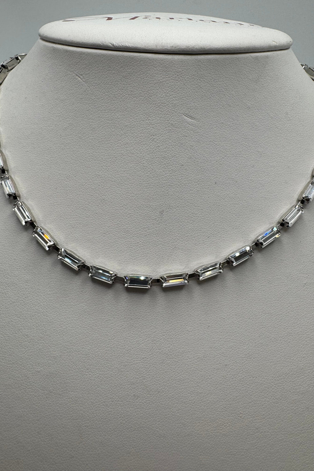Mariana's On a Clear Day Petite Baguette Necklace, Rhodium BETTERBRANDJEWELRY Mariana 