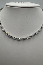 Mariana's On a Clear Day Petite Baguette Necklace, Rhodium BETTERBRANDJEWELRY Mariana 