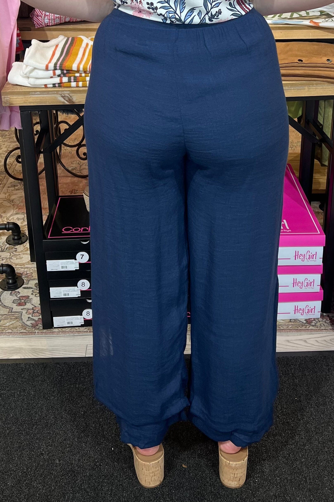 Long Flowy Gauze Pant w/Button Detail BOTTOMS CREATION 