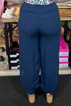 Long Flowy Gauze Pant w/Button Detail BOTTOMS CREATION 