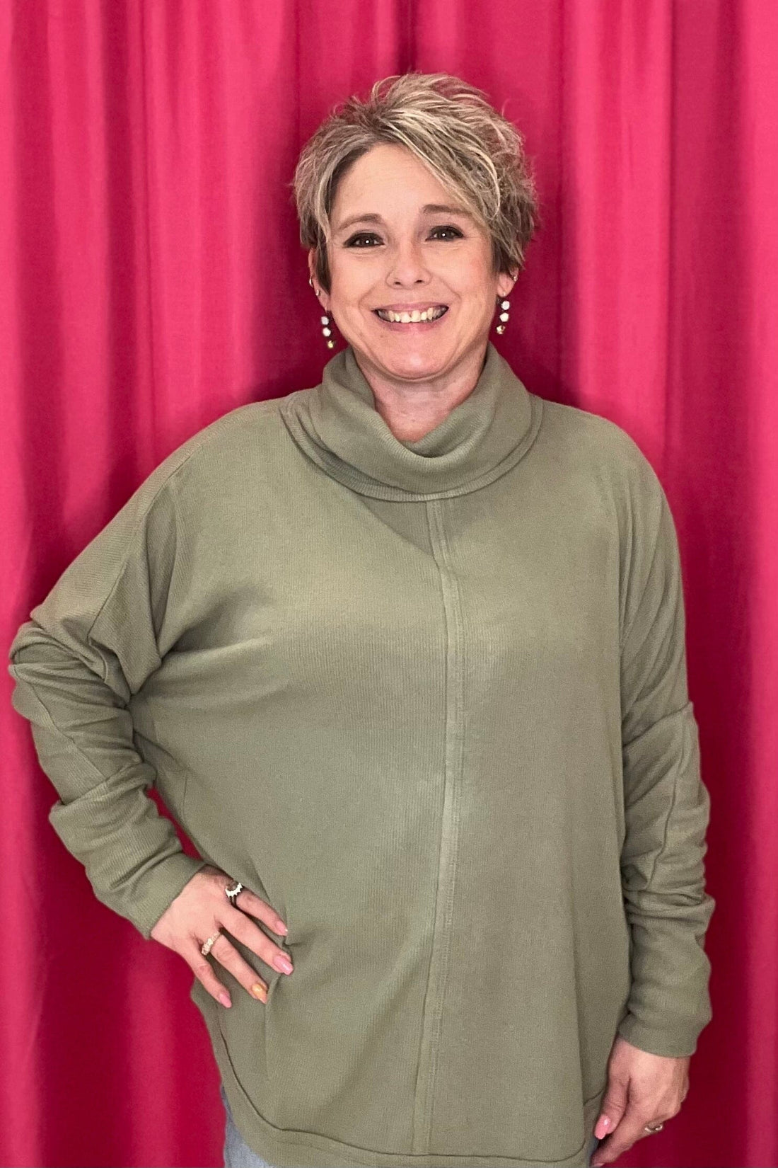 Long Sleeve Turtle Neck Sweater JRTOP CASUAL TOP VERYJ