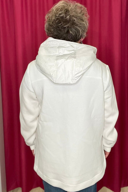 Quilted Front Knit Jacket w/Hood JACKET TRIBAL 