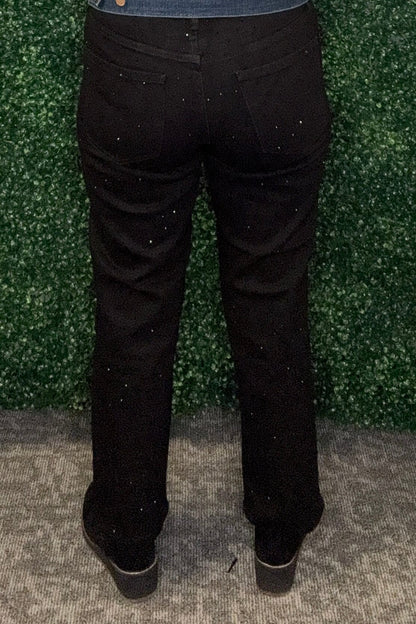 Kennedy Stright Leg Jeans w/Rhinestones BOTTOMS LIVERPOOL 