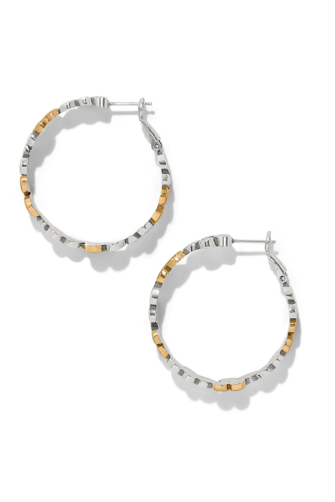 Pebble Edge Large Hoop Earrings BJEWELRY Brighton Collectables 
