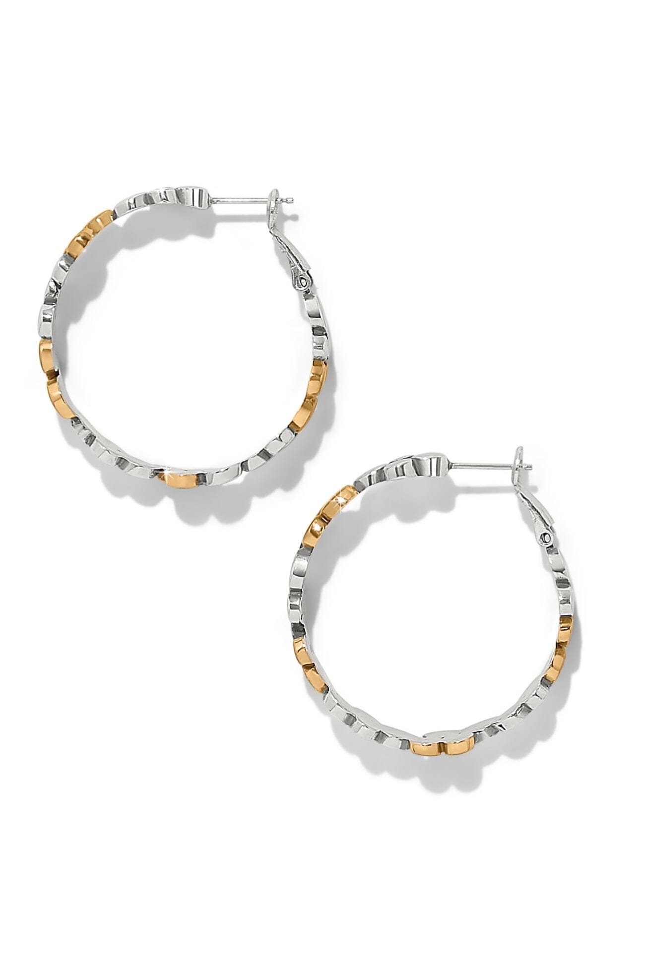 Pebble Edge Large Hoop Earrings BJEWELRY Brighton Collectables 