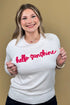 "Hello Sunshine" Long Sleeve Pullover Sweatshirt MISSY TOP SPECIAL ZAC & RACHEL 
