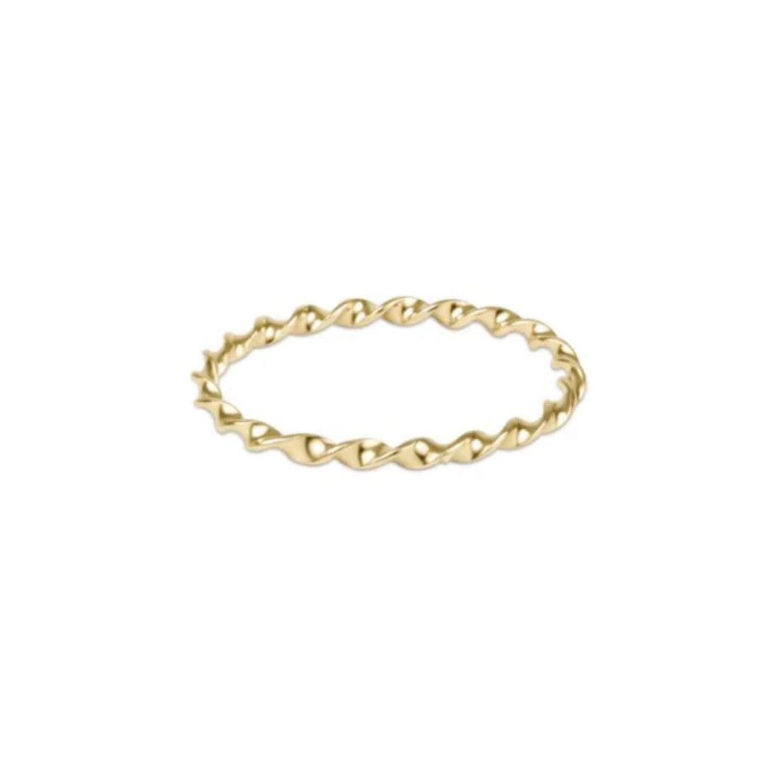 Enewton Classic Gold Twisted Thin Band Ring JEWELRY ENEWTON 