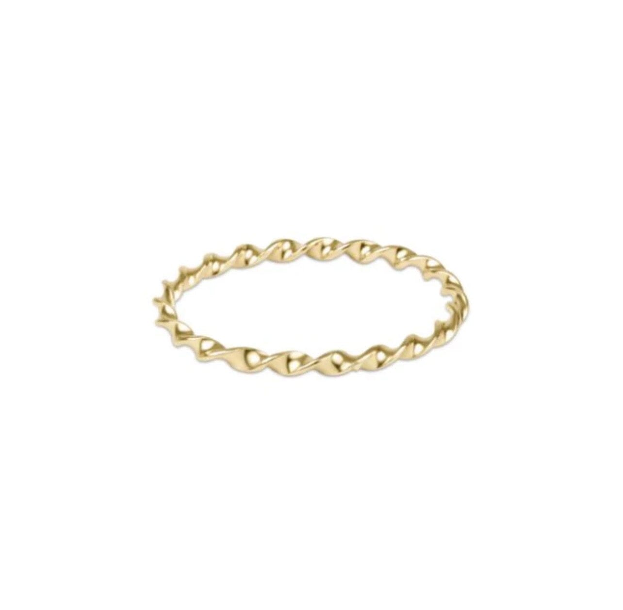 Enewton Classic Gold Twisted Thin Band Ring JEWELRY ENEWTON 