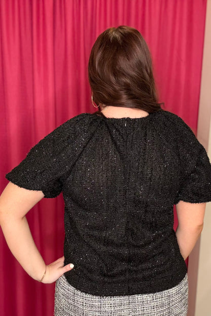 Puff Sleeve Shimmer Top JR TOP DRESSY GLAM 