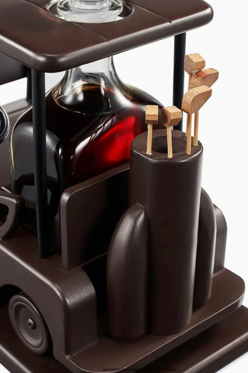Wood Golf Cart Whiskey Decanter GIFT/OTHER THE WINE SAVANT 