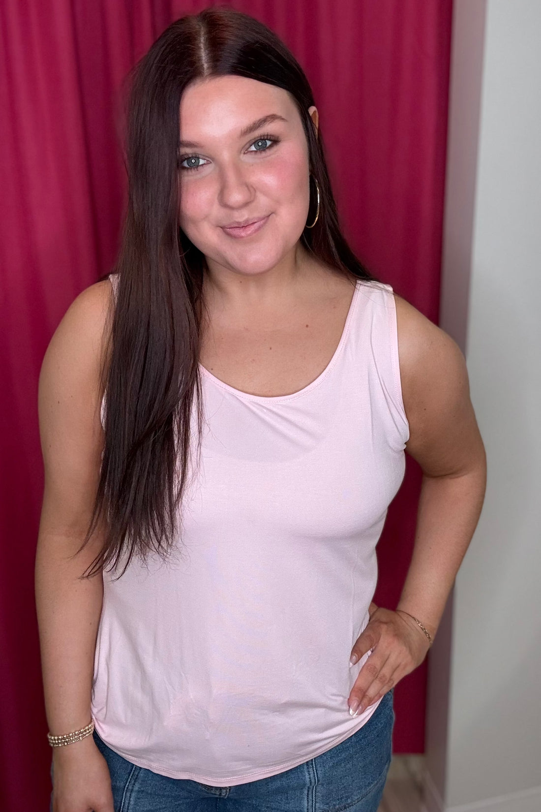 Reversible Bamboo Viscose Cami MISSY BASIC KNIT Charlie B PETAL L 