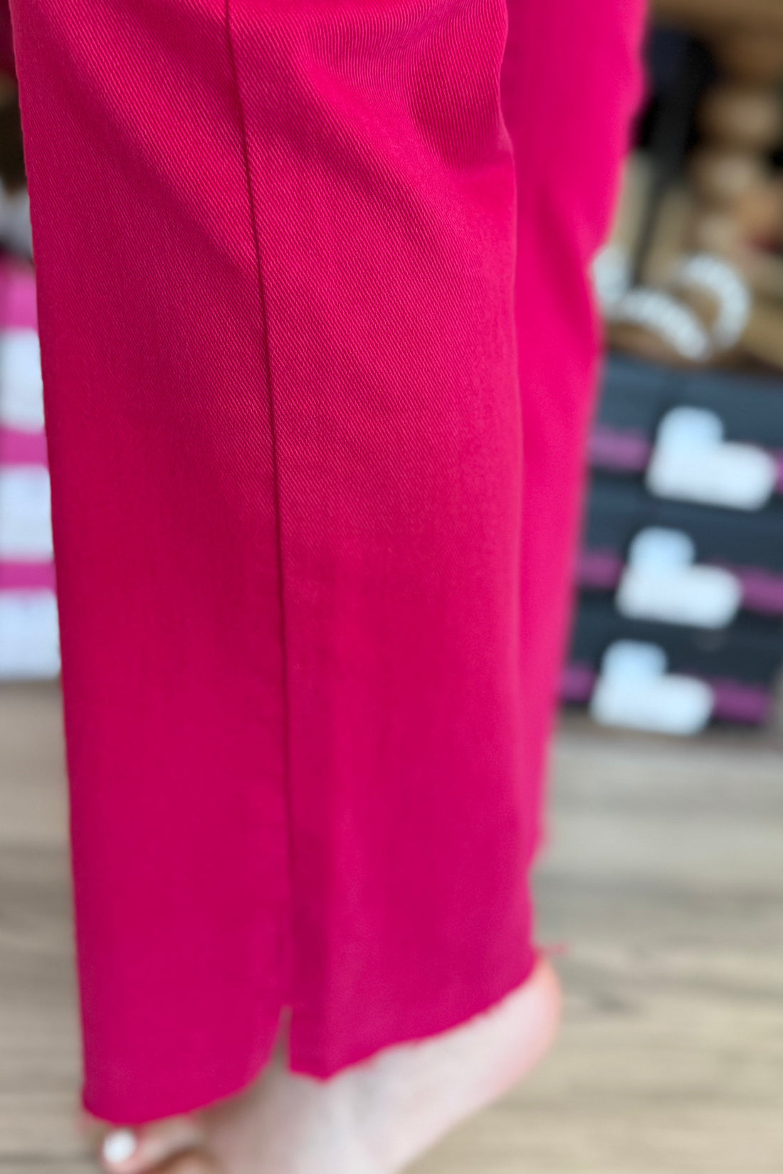 High Rise Ankle Straight Raw Hem Pant BOTTOMS RISEN 