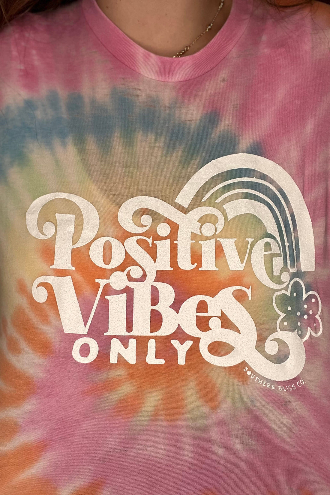 Positive Vibes Only T-Shirt MISSY BASIC KNIT SOUTHERN BLISS 