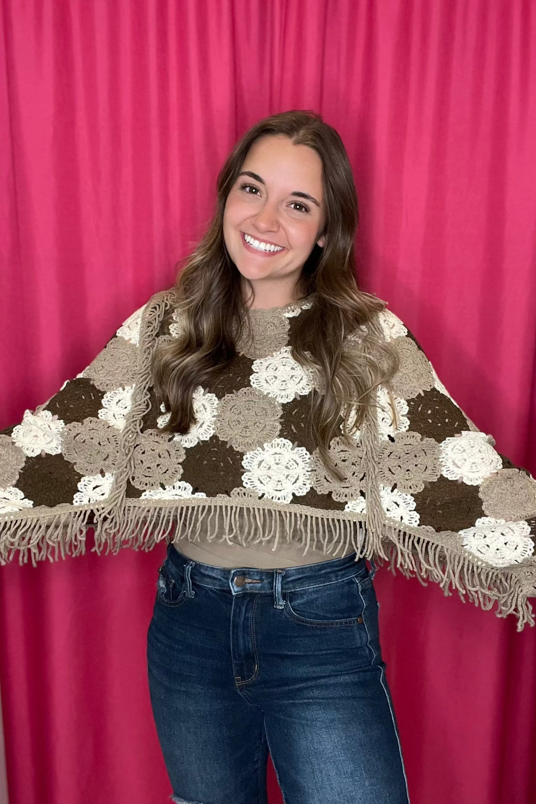 Nyla Floral Crochet Pullover Top JRTOP CASUAL TOP COCO+CARMEN 