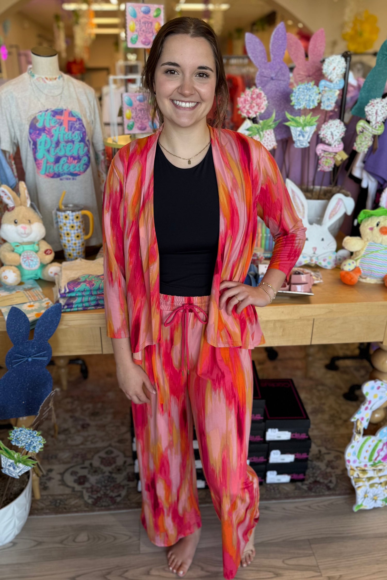 Wide Leg Printed Pant BOTTOMS ZAC &amp; RACHEL 