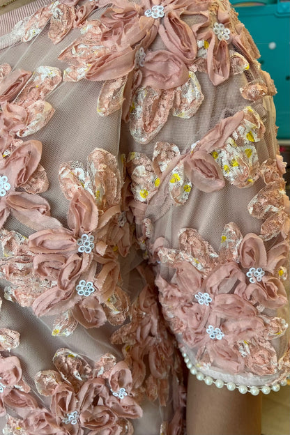 Short SLeeve Floral Sequins Dress DRESS DAVI&amp;DANI 
