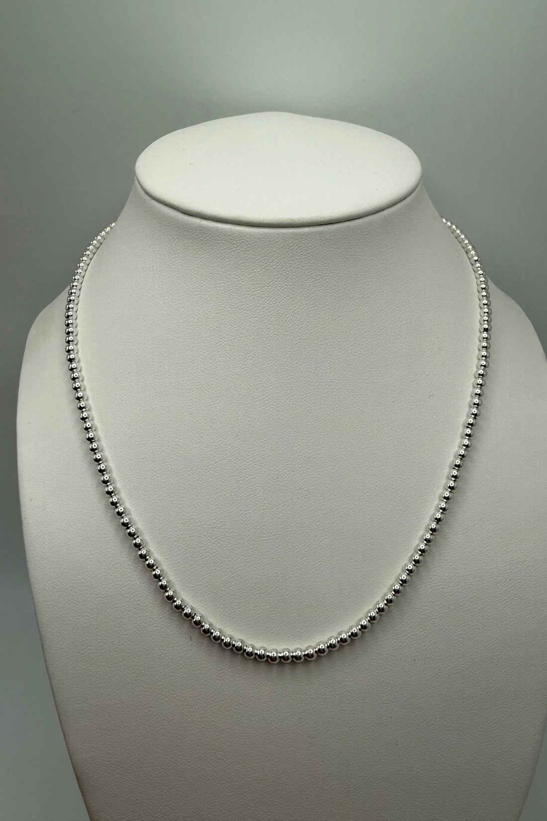 17" Choker Classic Sterling 3mm Bead JEWELRY ENEWTON