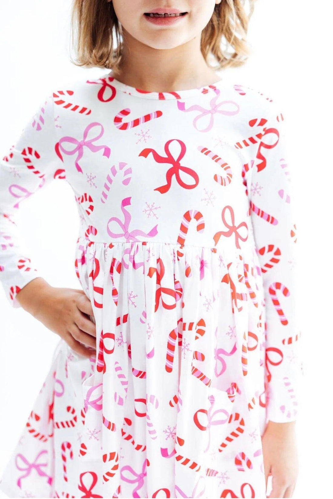 Candy Cane Lane Long Sleeve Pocket Twirl Dress GIFT/OTHER MILA &amp; ROSE 