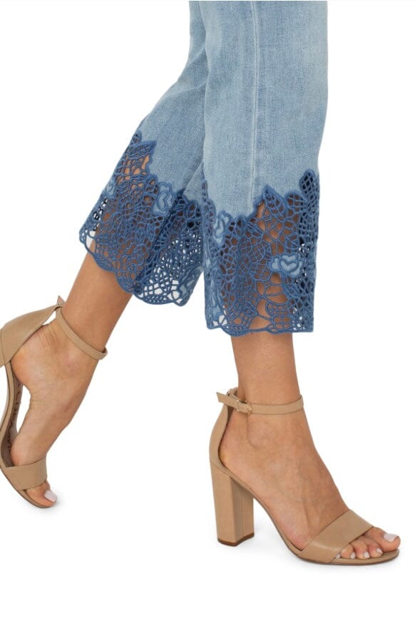 Hannah Crop Flare With Crochet Hem BOTTOMS LIVERPOOL 