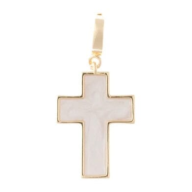 Luxe Charm Bar - Icons/Lifestyle JEWELRY MICHELLE MCDOWELL CROSS CREAMENAMEL 