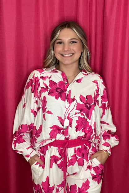 Collar Neck Button Down Batwing Top JR TOP DRESSY GLAM 