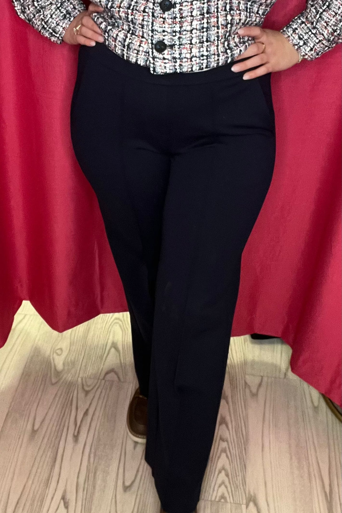 Kayla Pull On Wide Leg Trouser 31"Inseam BOTTOMS LIVERPOOL 