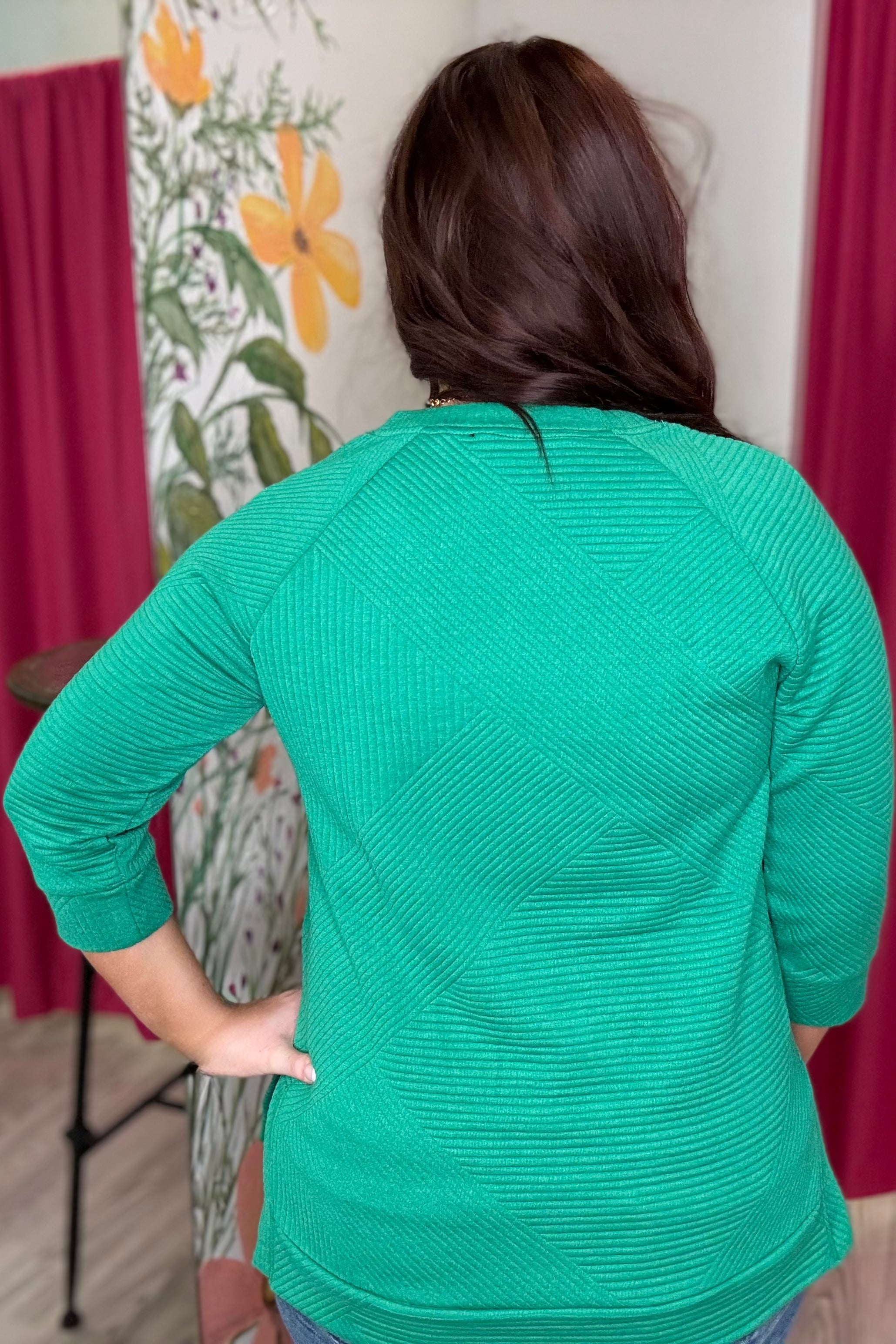 3/4 Sleeve Tunic with Pockets MISSY TOP SPECIAL TRIBAL 