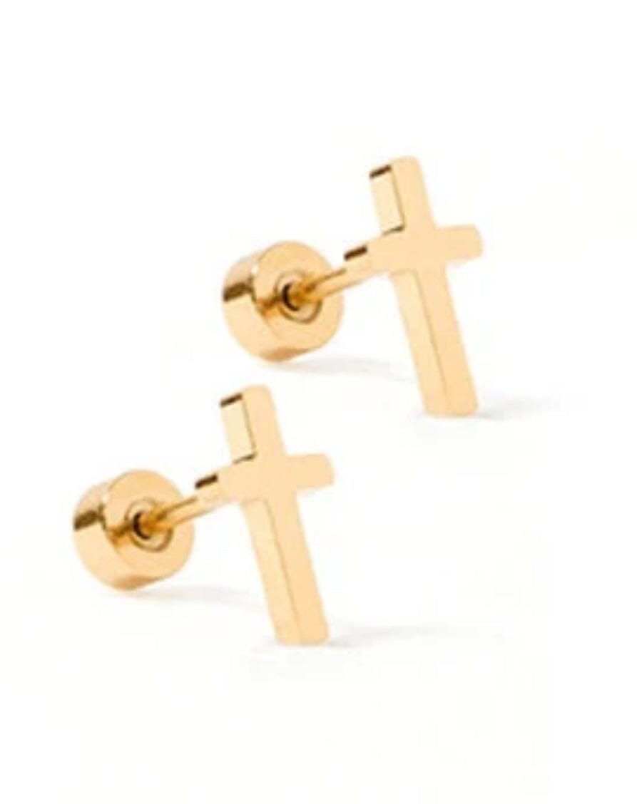 Screwback Stud Catherine Cross JEWELRY LINNY CO 