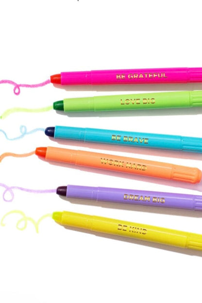 Motivational Wax Highlighter Set GIFT/OTHER TAYLOR ELLIOTT DESIGNS 