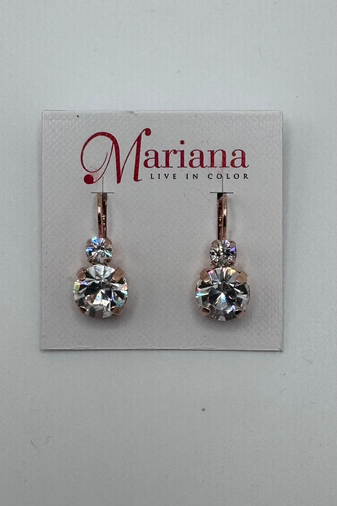 Lovable Double Stone Leverback Earrings in &quot;On A Clear Day&quot; BETTERBRANDJEWELRY Mariana 