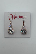 Lovable Double Stone Leverback Earrings in "On A Clear Day" BETTERBRANDJEWELRY Mariana 
