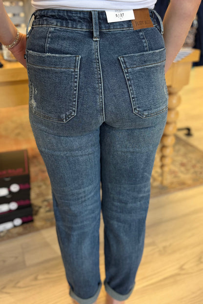 High Waist Vintage Wash Jogger JEANS JUDY BLUE 