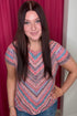 Short Sleeve Scoop Neck Printed Top MISSY TOP SPECIAL LIVERPOOL 