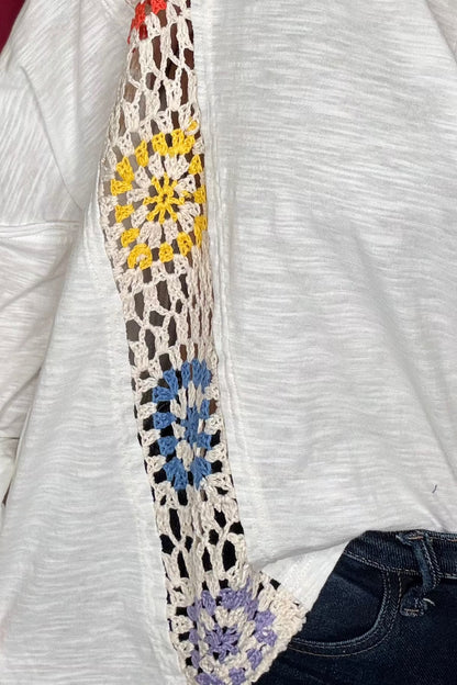 Long Sleeve with Granny Square Detail JRTOP CASUAL TOP K Lane&