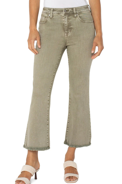 Hannah Cropped Flare with Fray Hem BOTTOMS LIVERPOOL 